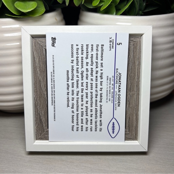 Jonathan Ogden 2024 Topps Chrome Football Prism Refractor Card #5 - Picture 2 of 2